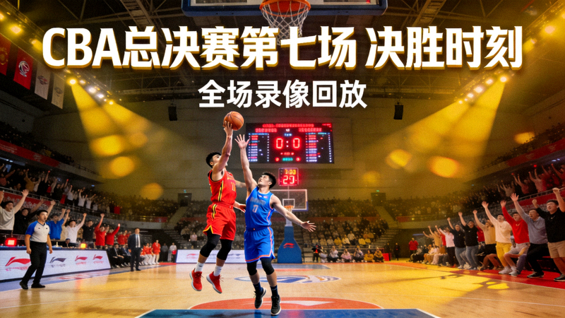 CBA篮球联赛全场录像回放封面 - 总决赛第七场决胜时刻